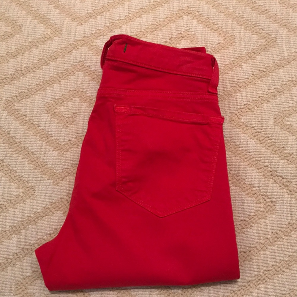 J Brand Bright Red Skinny Jeans